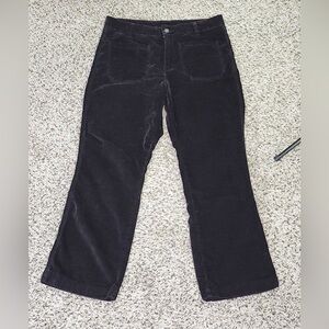 Free People In My Feelings Velvet Crop Slim Flare Pants Size 14